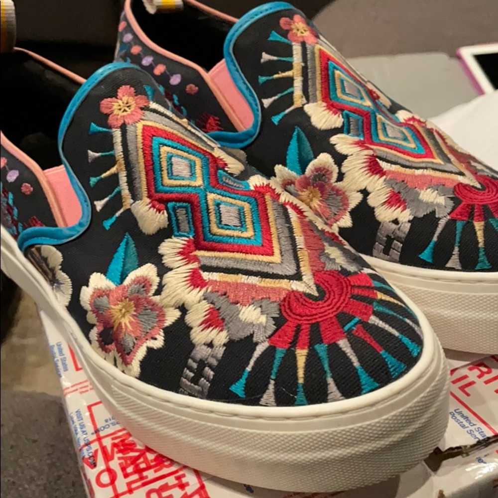 Johnny Was embroidered Shoes
